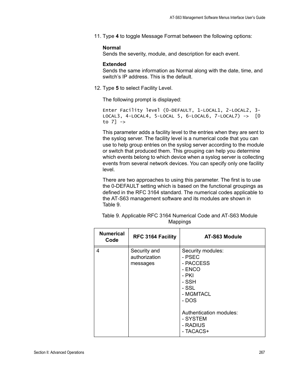 Allied Telesis AT-S63 User Manual | Page 267 / 942