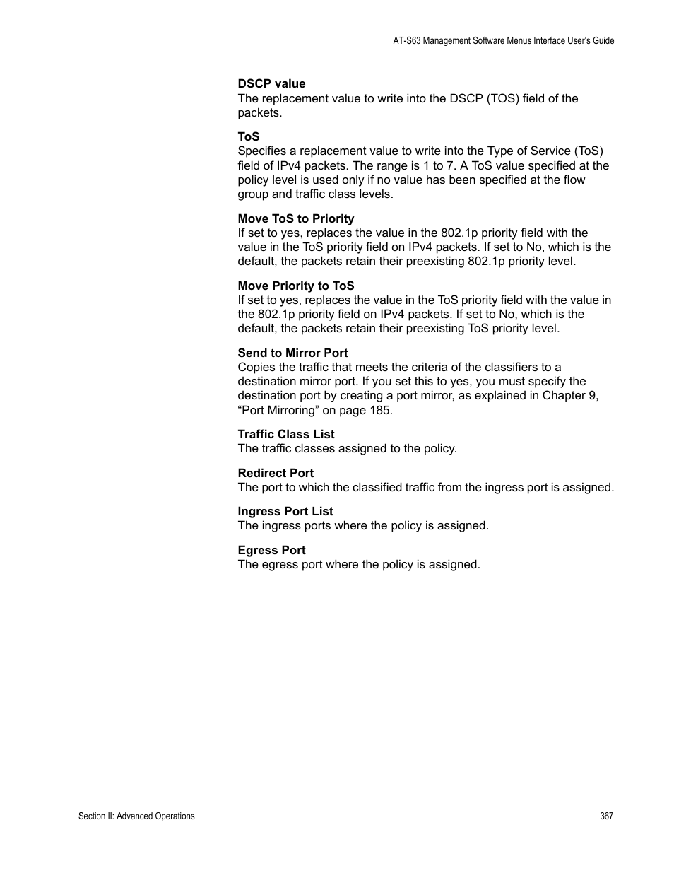 Allied Telesis AT-S63 User Manual | Page 367 / 942