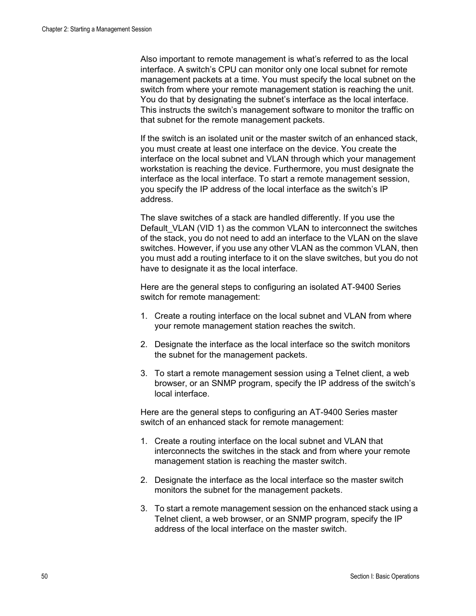 Allied Telesis AT-S63 User Manual | Page 50 / 942