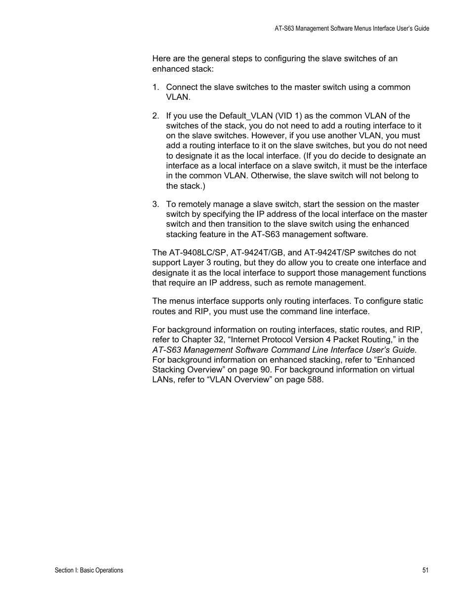 Allied Telesis AT-S63 User Manual | Page 51 / 942