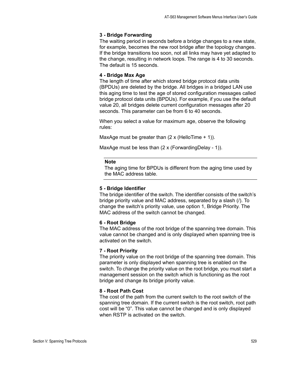 Allied Telesis AT-S63 User Manual | Page 529 / 942