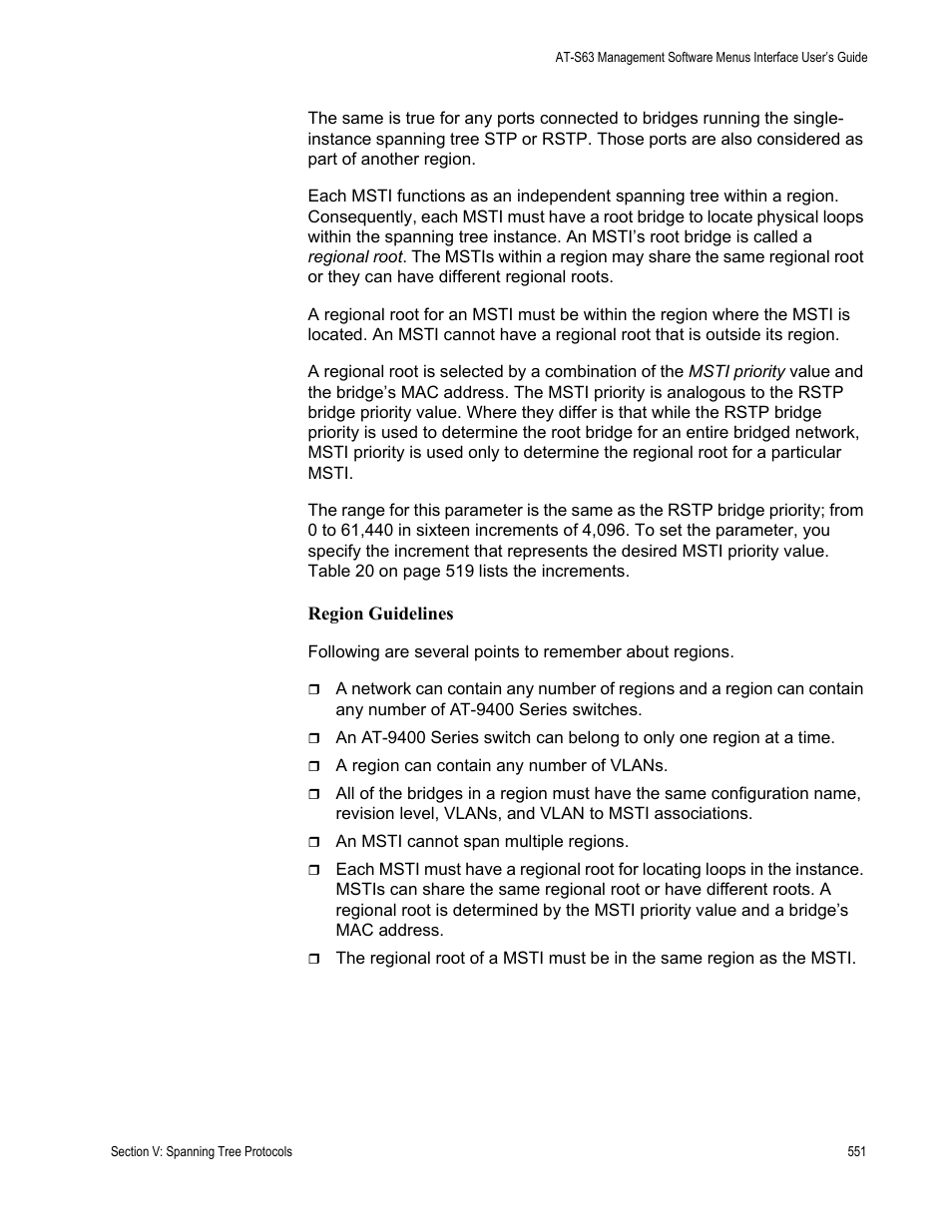 Allied Telesis AT-S63 User Manual | Page 551 / 942