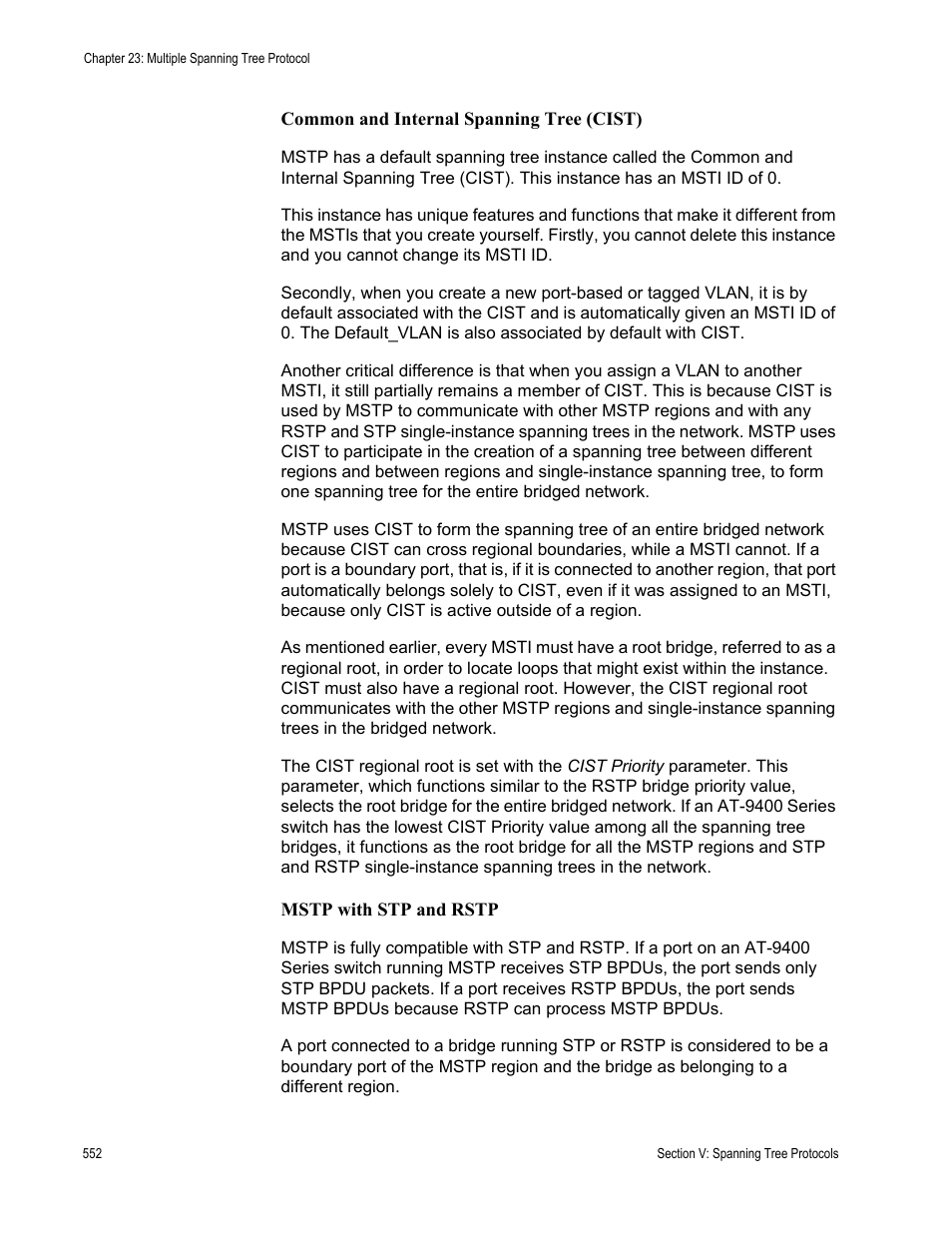 Allied Telesis AT-S63 User Manual | Page 552 / 942