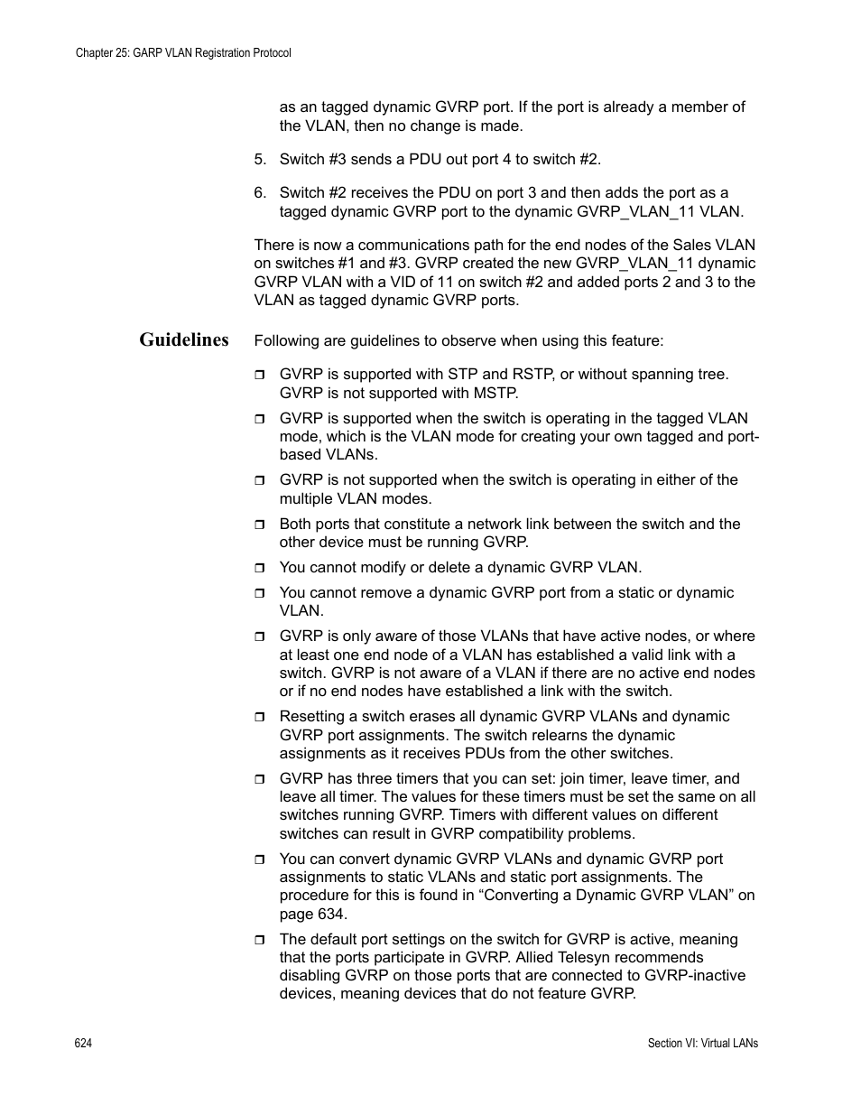 Guidelines | Allied Telesis AT-S63 User Manual | Page 624 / 942