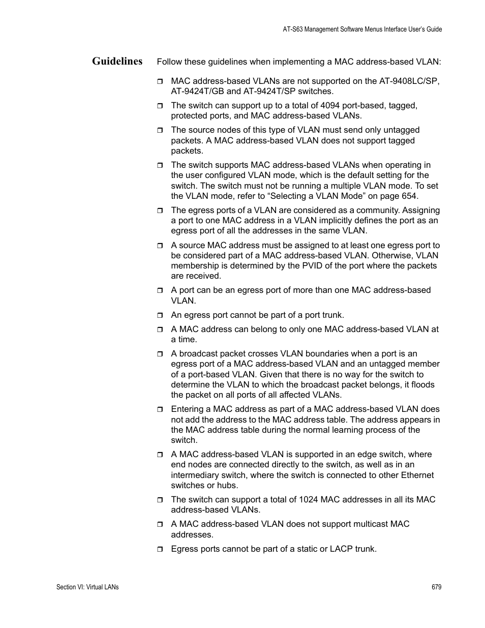 Guidelines | Allied Telesis AT-S63 User Manual | Page 679 / 942