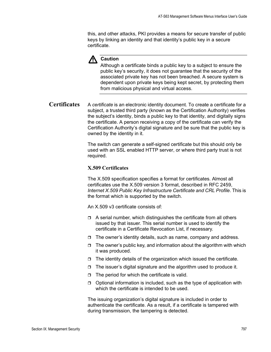 Certificates | Allied Telesis AT-S63 User Manual | Page 797 / 942