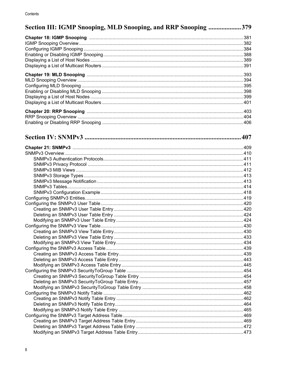 Allied Telesis AT-S63 User Manual | Page 8 / 942