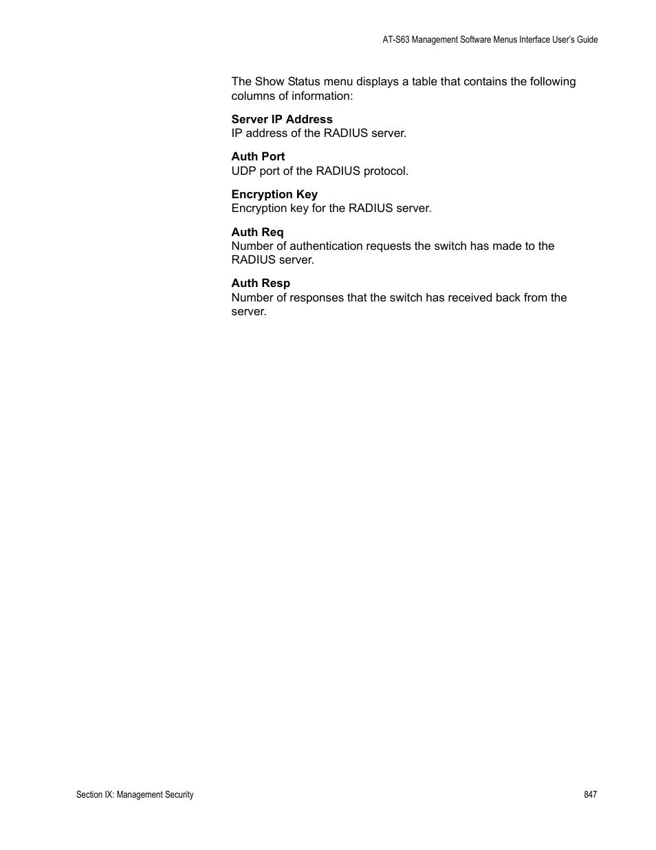 Allied Telesis AT-S63 User Manual | Page 847 / 942