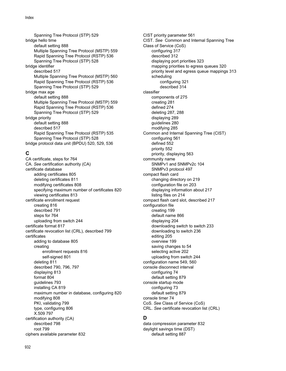 Allied Telesis AT-S63 User Manual | Page 932 / 942