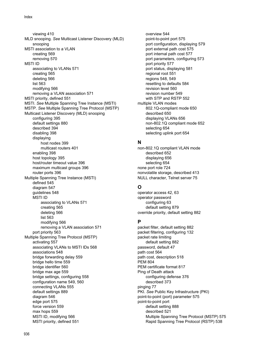 Allied Telesis AT-S63 User Manual | Page 936 / 942