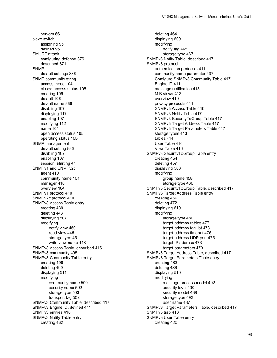 Allied Telesis AT-S63 User Manual | Page 939 / 942