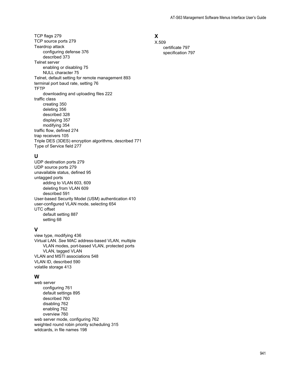 Allied Telesis AT-S63 User Manual | Page 941 / 942