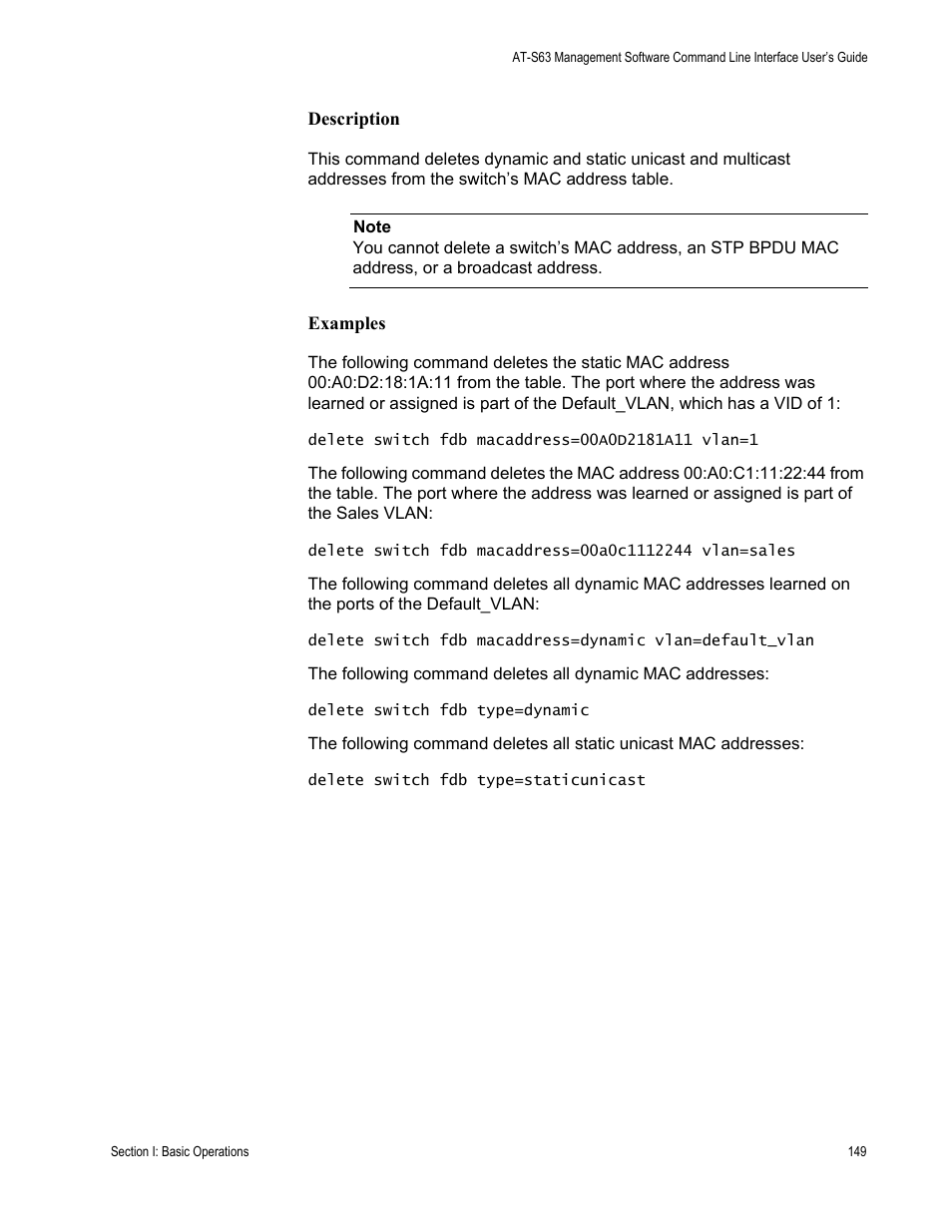 Allied Telesis AT-S63 User Manual | Page 149 / 726