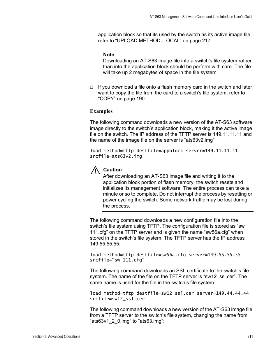 Allied Telesis AT-S63 User Manual | Page 211 / 726