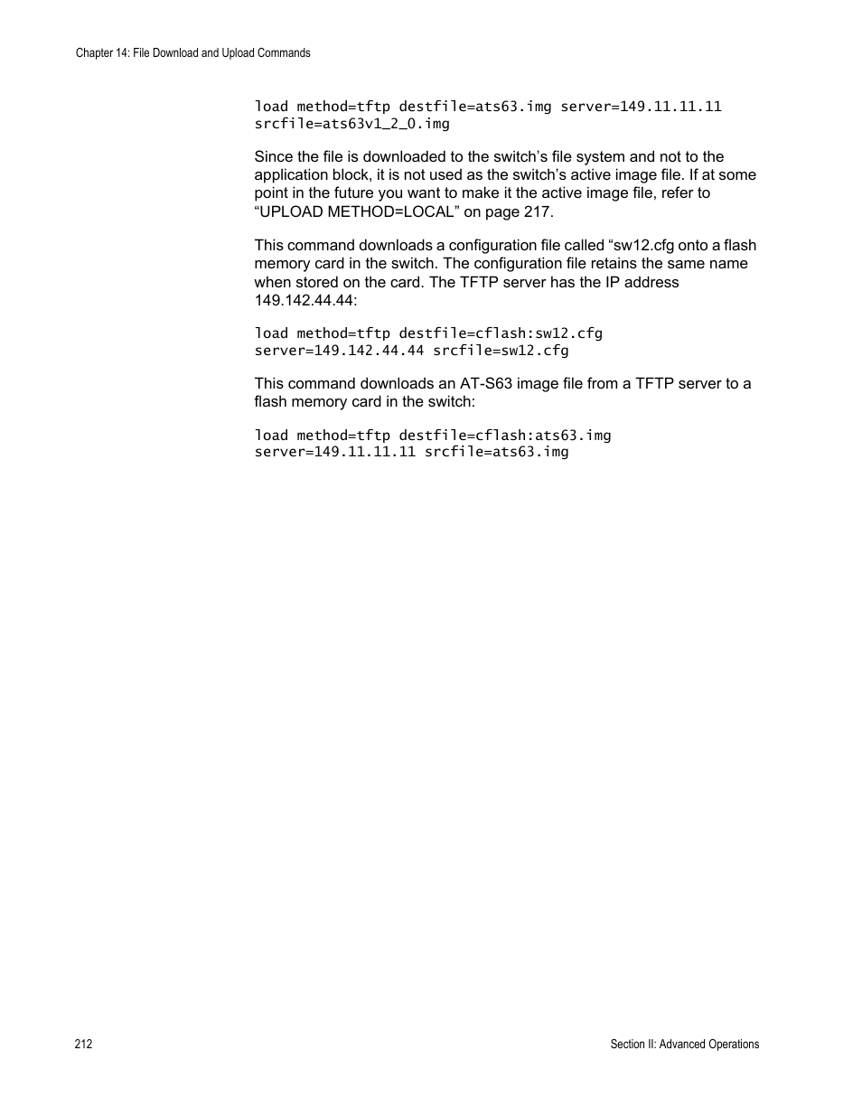 Allied Telesis AT-S63 User Manual | Page 212 / 726