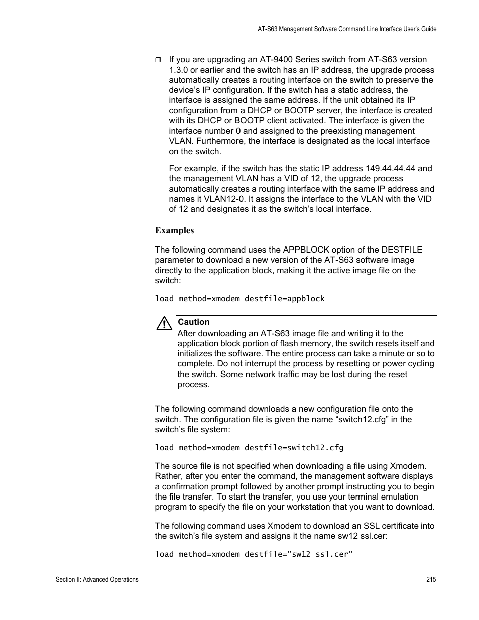 Allied Telesis AT-S63 User Manual | Page 215 / 726