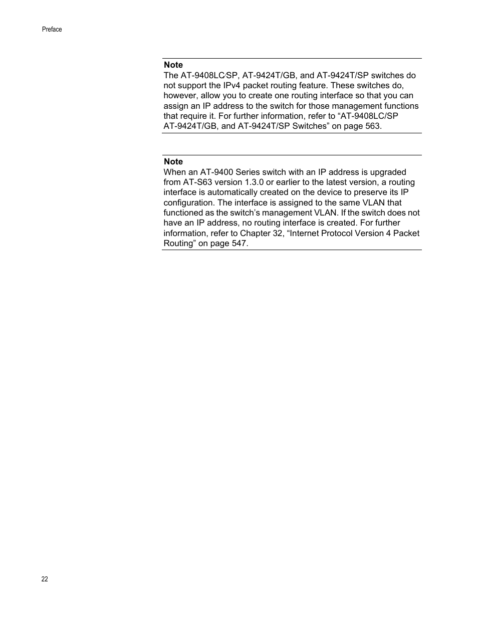 Allied Telesis AT-S63 User Manual | Page 22 / 726