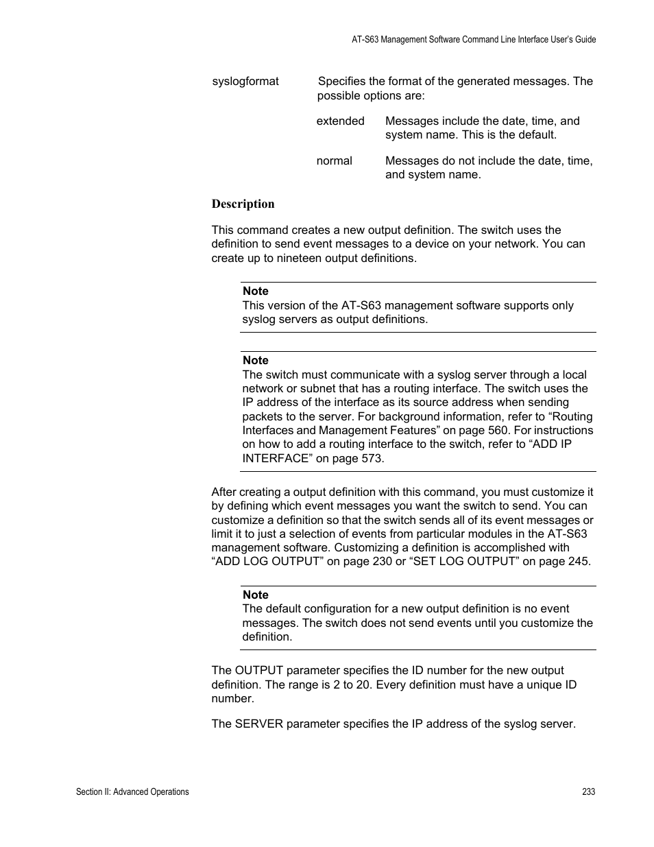 Allied Telesis AT-S63 User Manual | Page 233 / 726