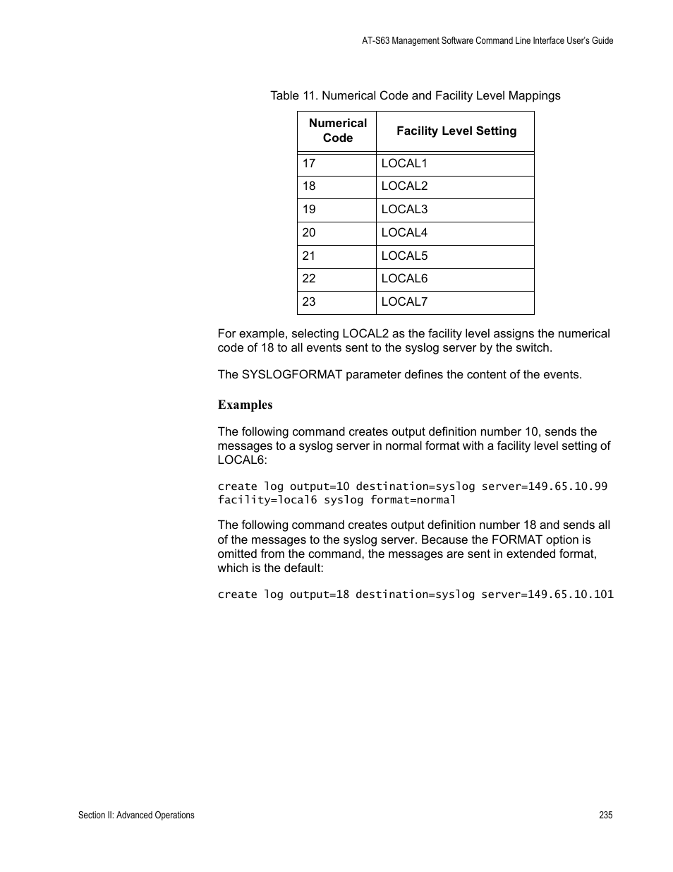 Allied Telesis AT-S63 User Manual | Page 235 / 726