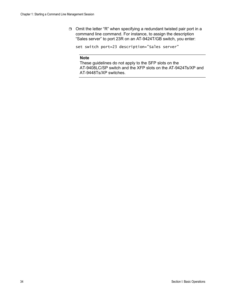Allied Telesis AT-S63 User Manual | Page 34 / 726