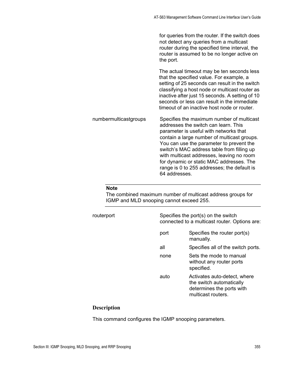 Allied Telesis AT-S63 User Manual | Page 355 / 726