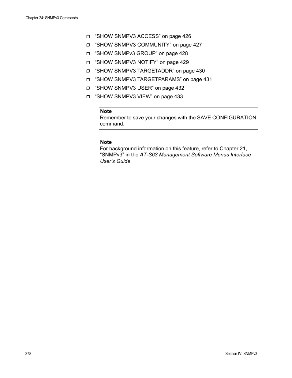 Allied Telesis AT-S63 User Manual | Page 378 / 726