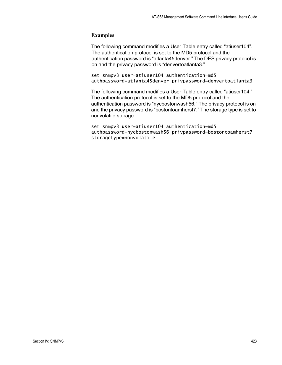 Allied Telesis AT-S63 User Manual | Page 423 / 726