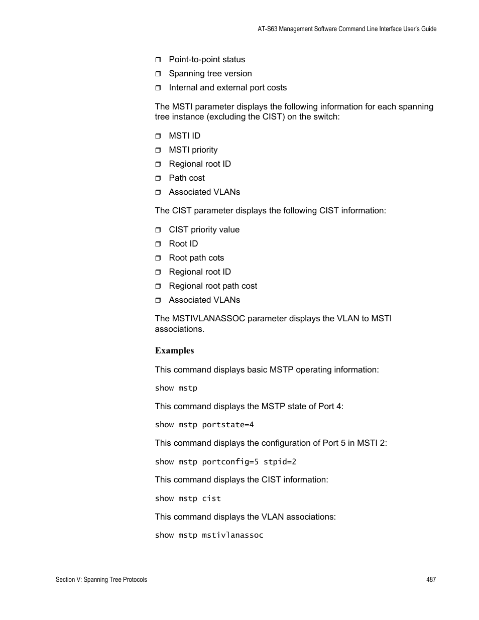 Allied Telesis AT-S63 User Manual | Page 487 / 726