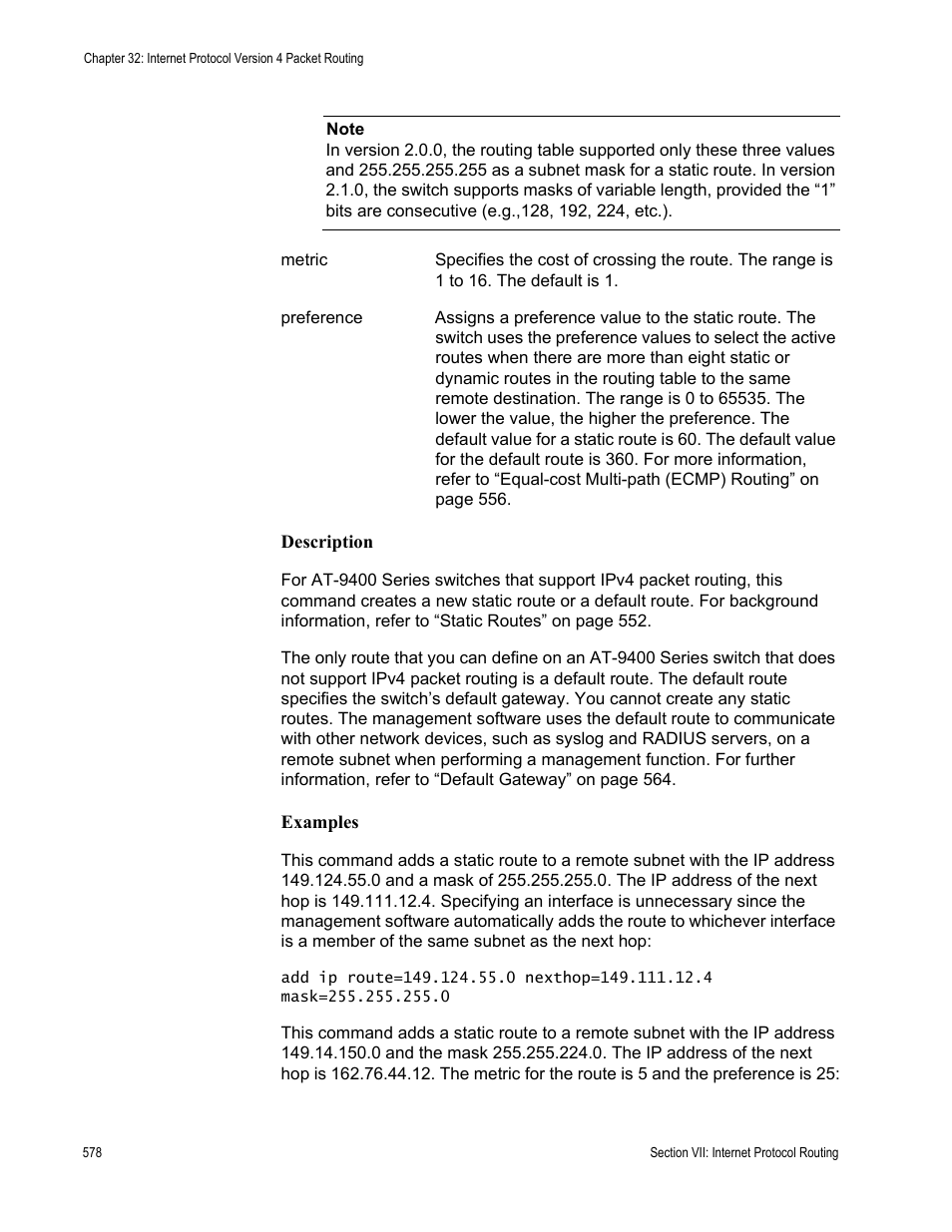 Allied Telesis AT-S63 User Manual | Page 578 / 726