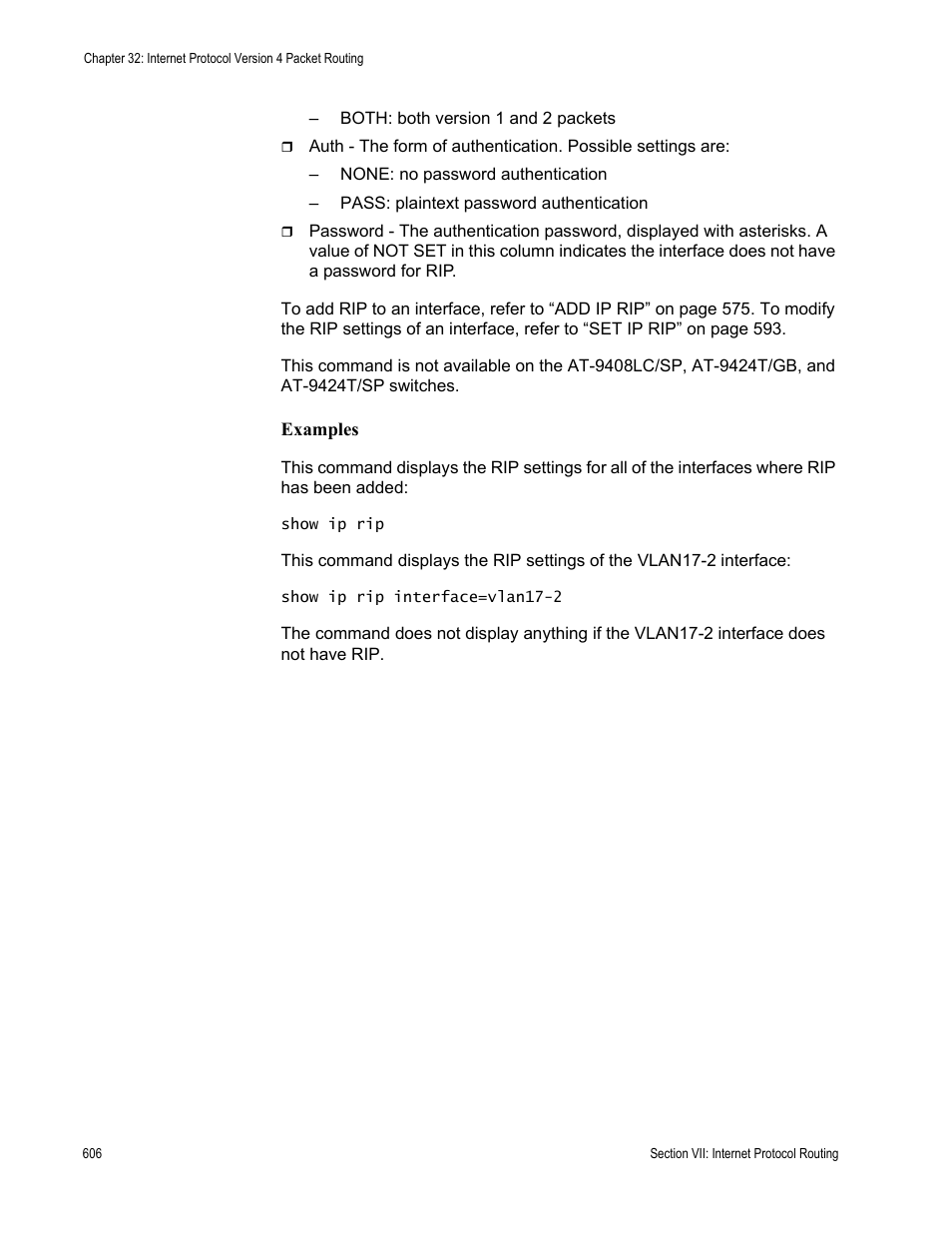 Allied Telesis AT-S63 User Manual | Page 606 / 726