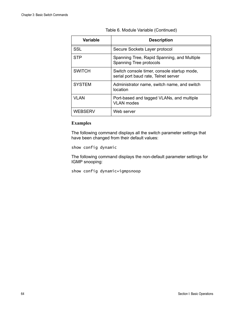 Allied Telesis AT-S63 User Manual | Page 64 / 726