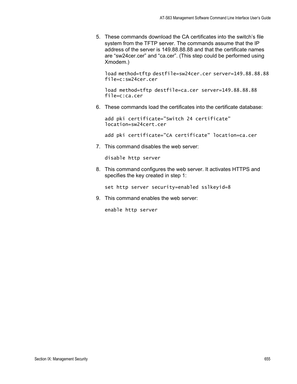 Allied Telesis AT-S63 User Manual | Page 655 / 726