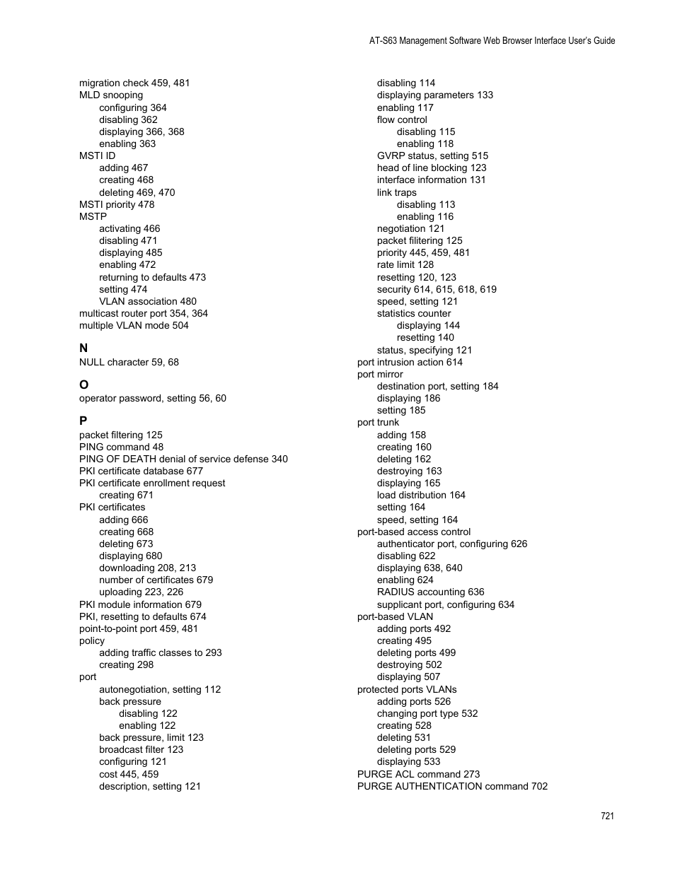 Allied Telesis AT-S63 User Manual | Page 721 / 726