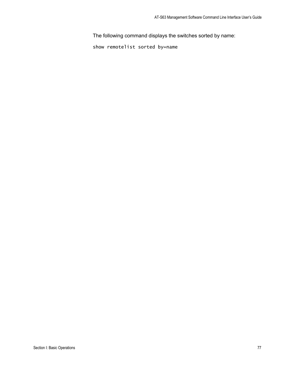 Allied Telesis AT-S63 User Manual | Page 77 / 726