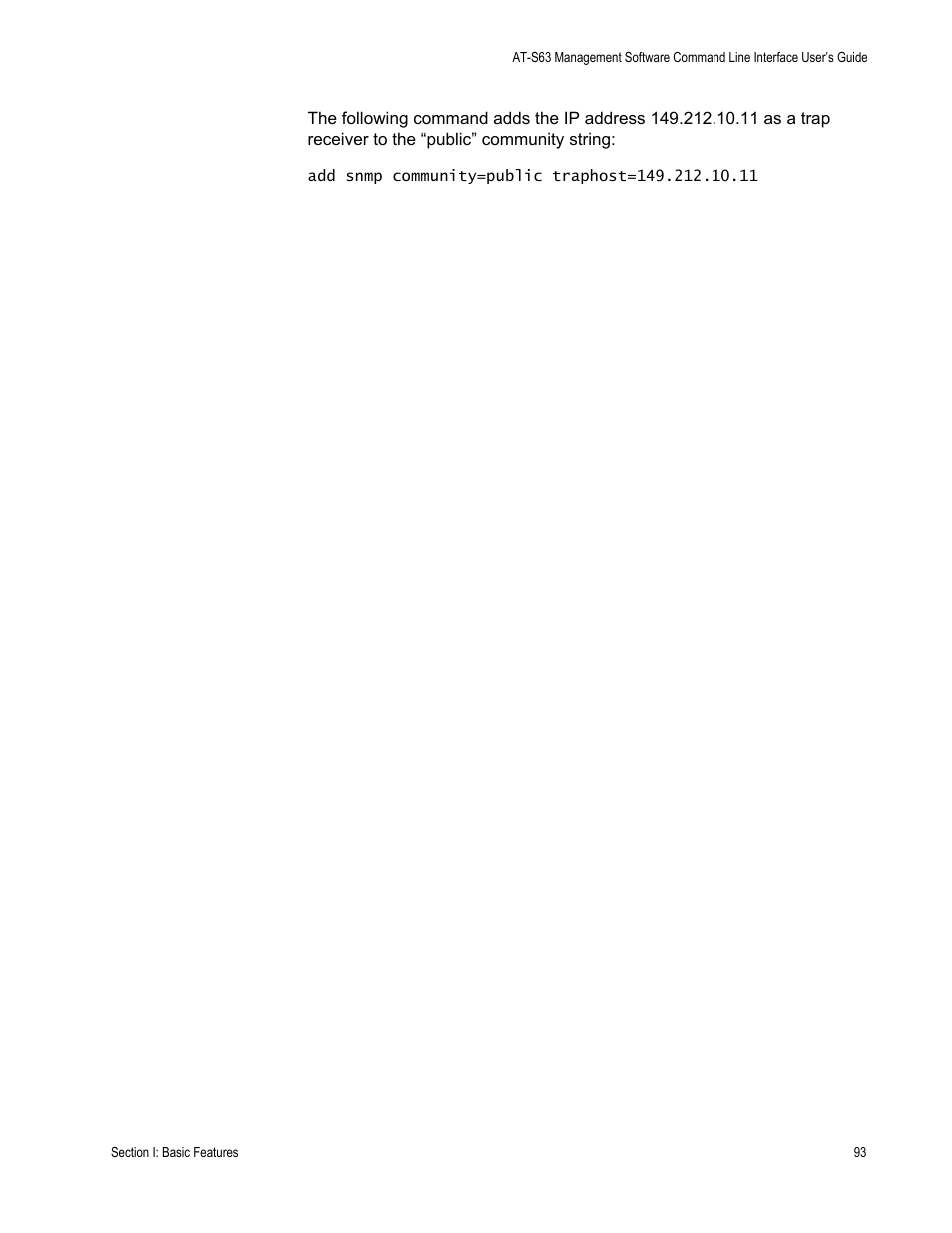 Allied Telesis AT-S63 User Manual | Page 93 / 726