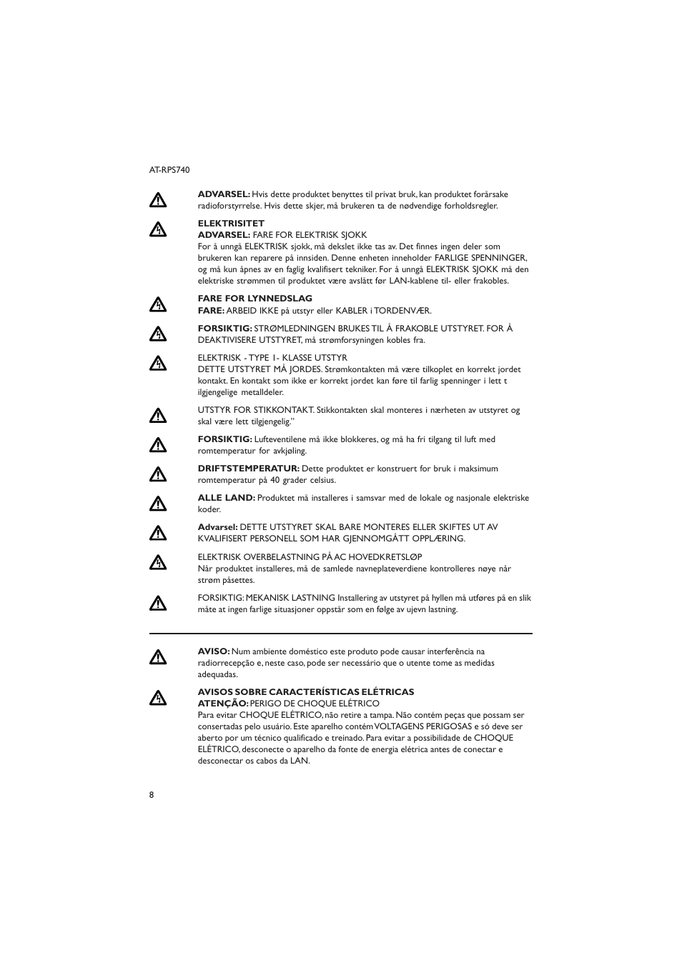 Allied Telesis AT-RPS 740 User Manual | Page 8 / 14