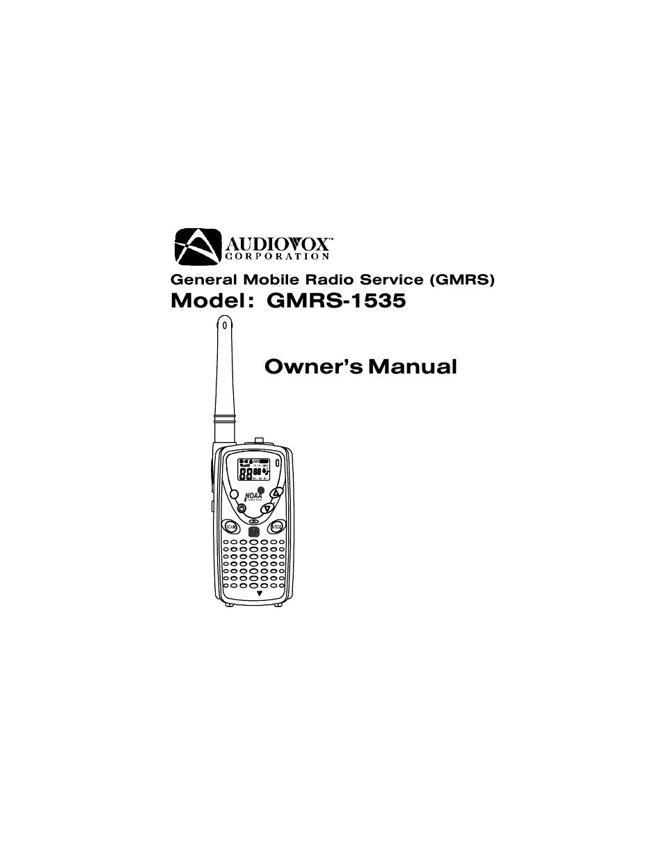 Audiovox GMRS-1535 User Manual | 26 pages