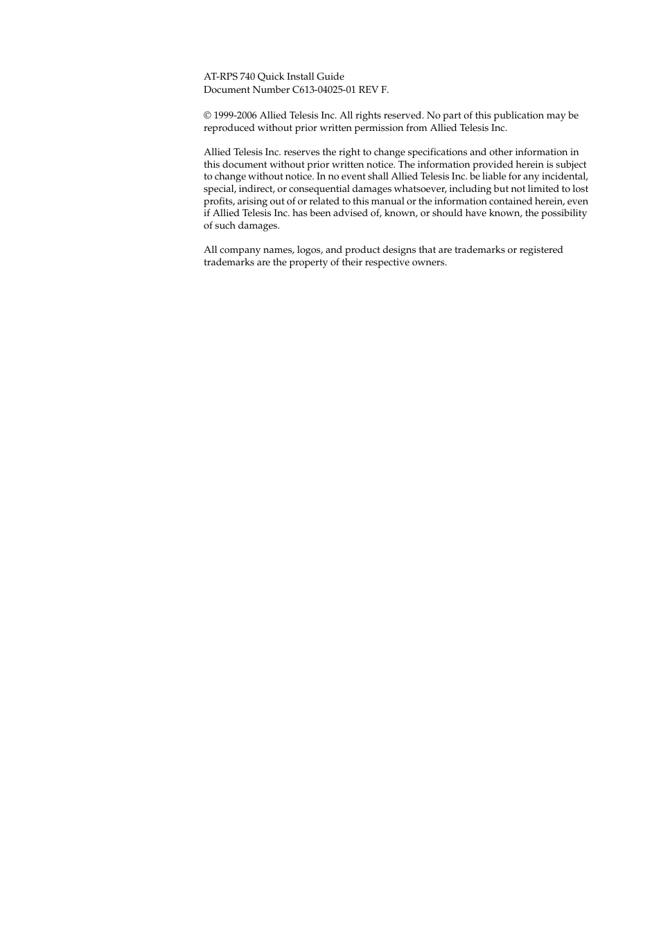 Allied Telesis AR740 RPS Redundant Power Supply User Manual | Page 2 / 6