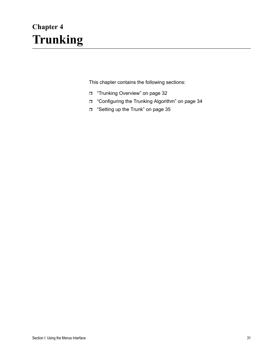 Chapter 4, Trunking, R 4: trunking | Allied Telesis AT-S82 User Manual | Page 31 / 72