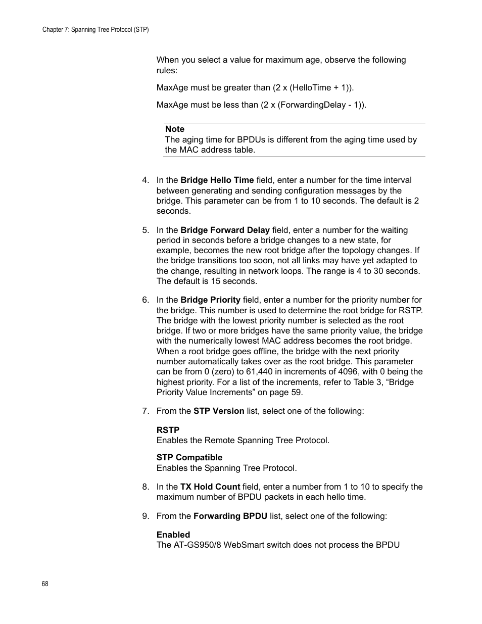 Allied Telesis AT-S82 User Manual | Page 68 / 72