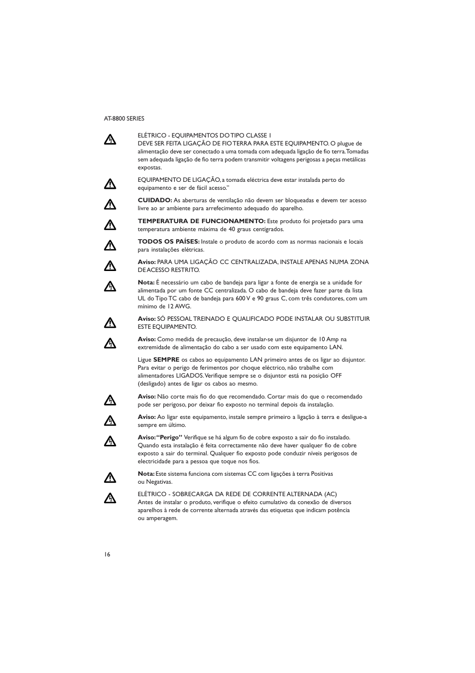 Allied Telesis AT-8800 SERIES User Manual | Page 16 / 22