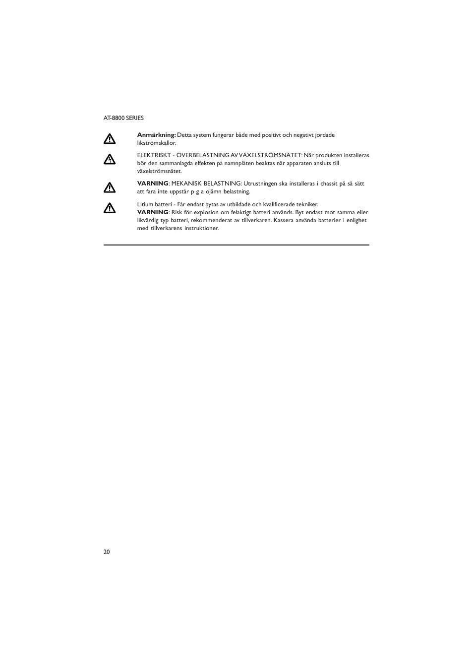 Allied Telesis AT-8800 SERIES User Manual | Page 20 / 22