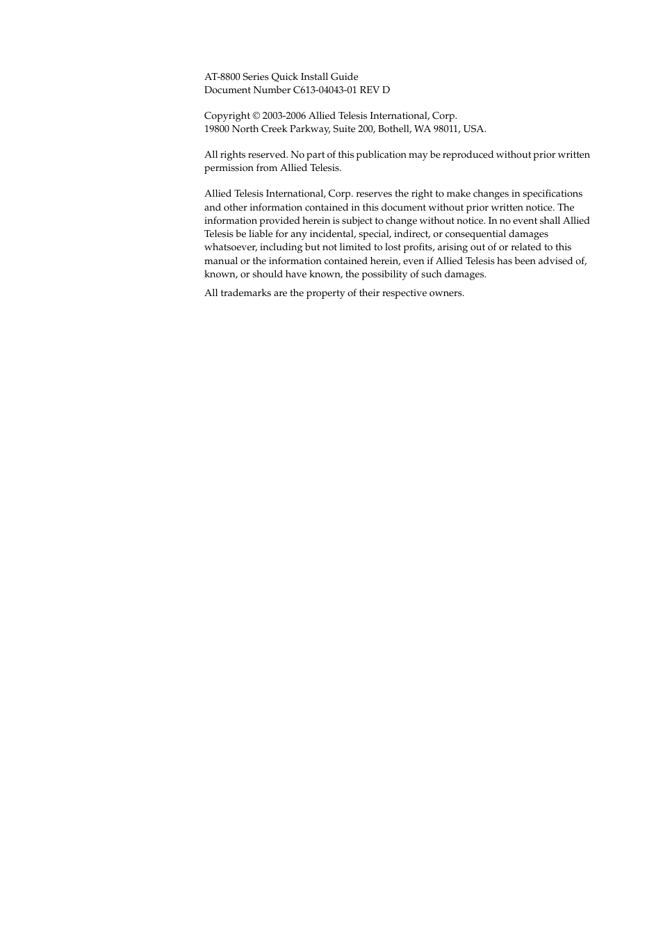 Allied Telesis AT-8800 Series Switch User Manual | Page 2 / 8