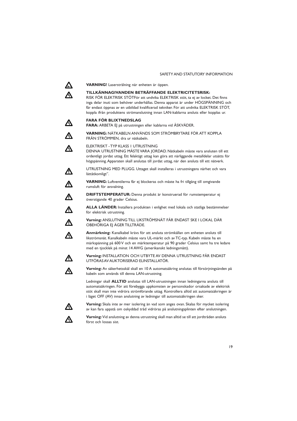 Allied Telesis AT-8700XL SERIES User Manual | Page 19 / 23