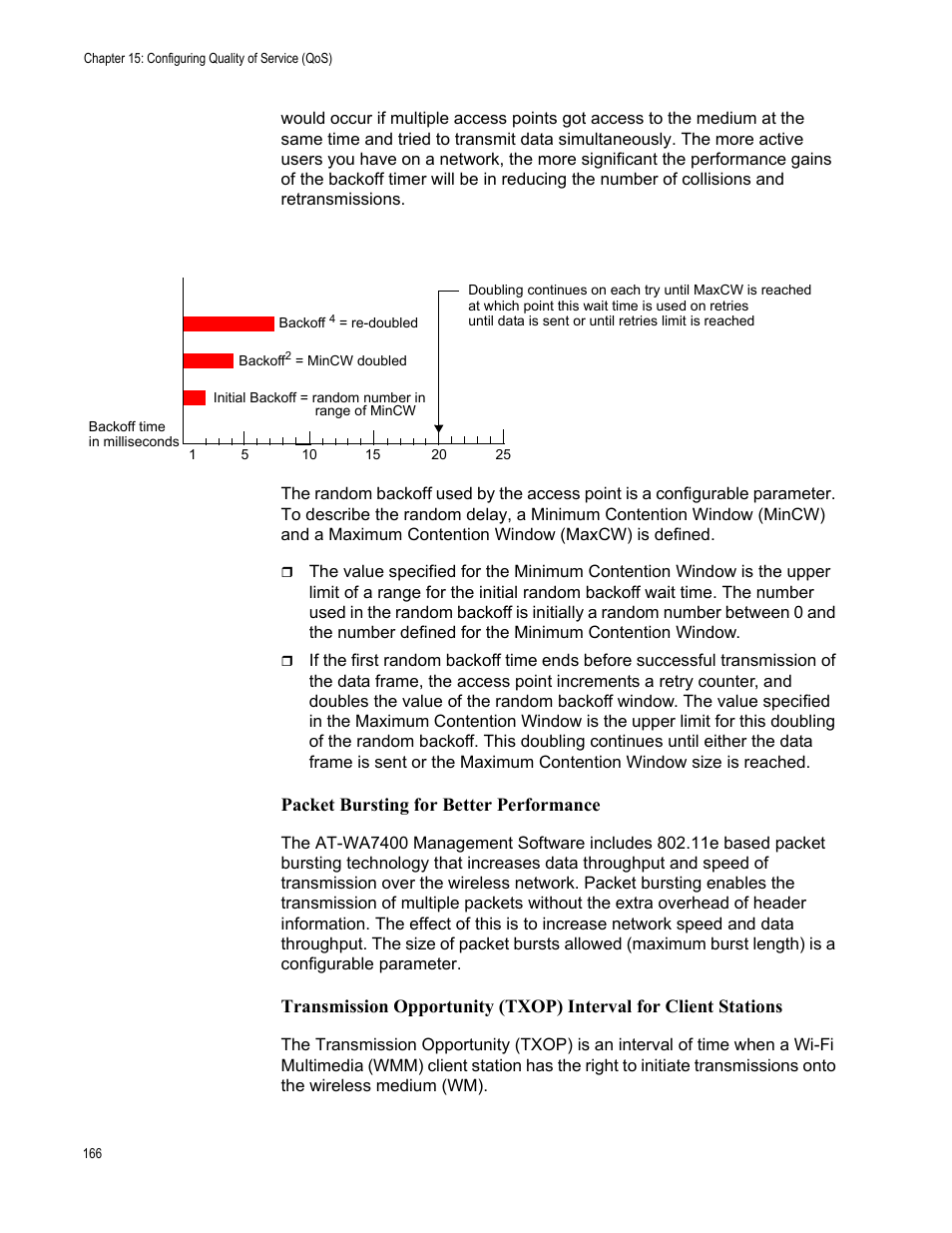 Packet bursting for better performance | Allied Telesis AT-WA7400/NA User Manual | Page 166 / 362