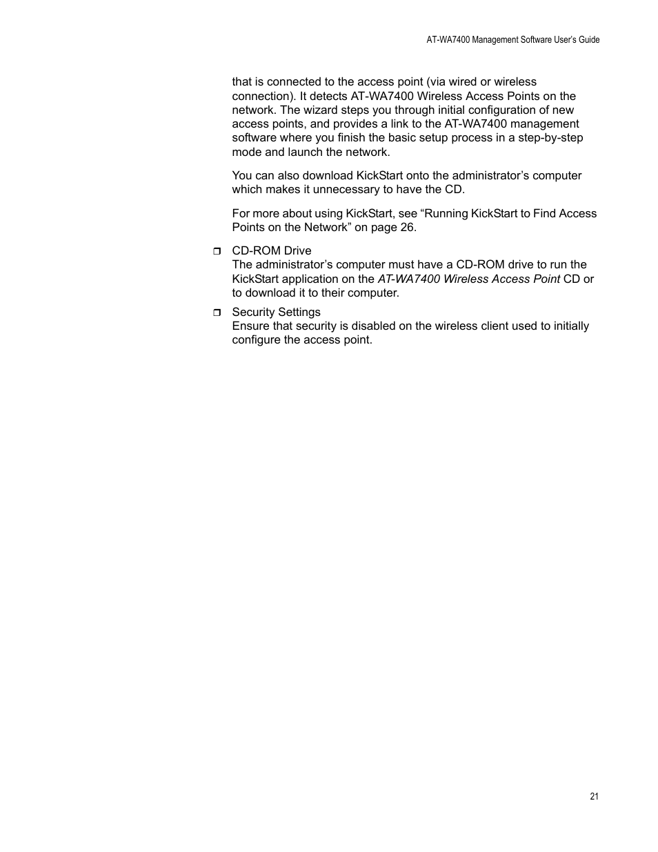 Allied Telesis AT-WA7400/NA User Manual | Page 21 / 362