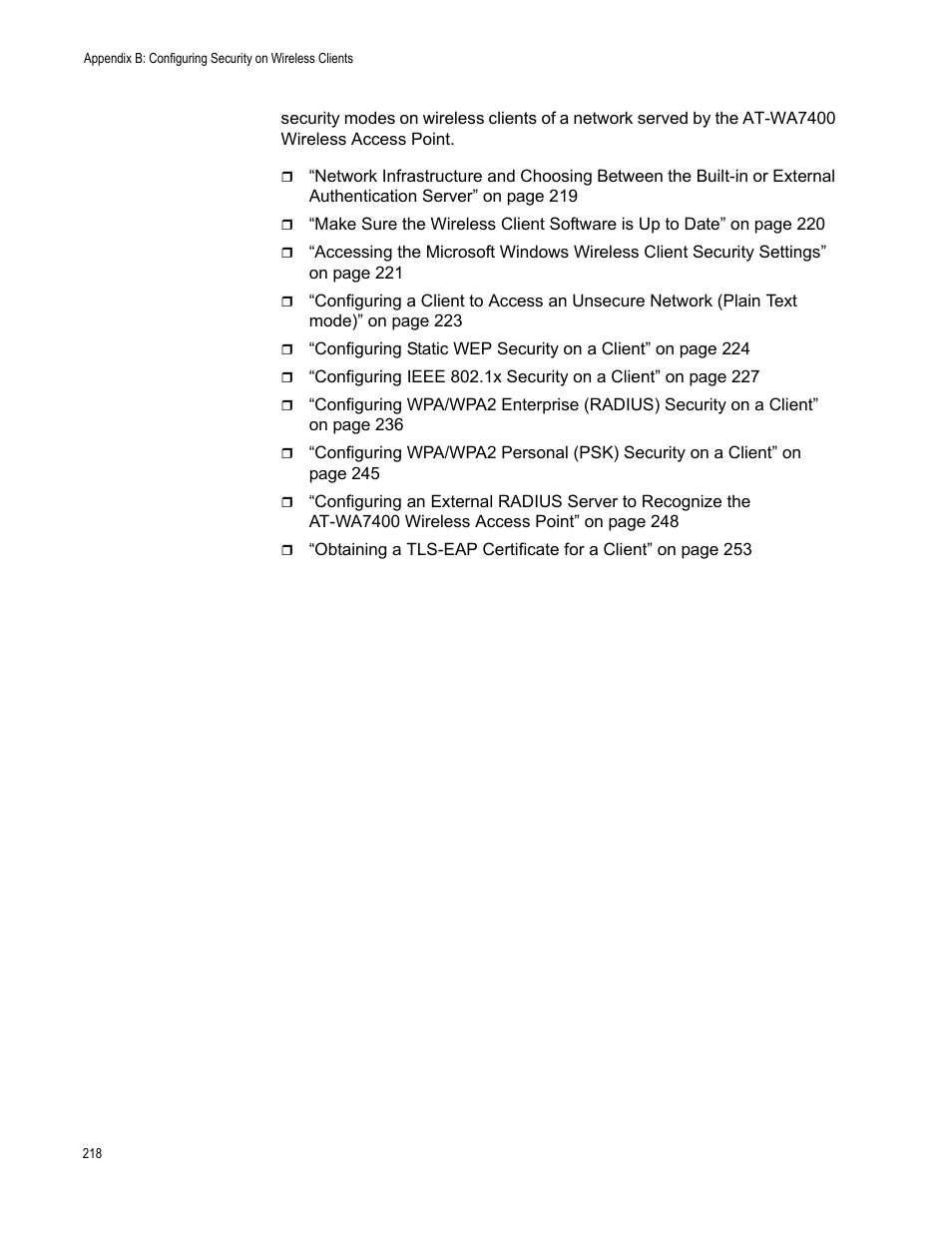 Allied Telesis AT-WA7400/NA User Manual | Page 218 / 362
