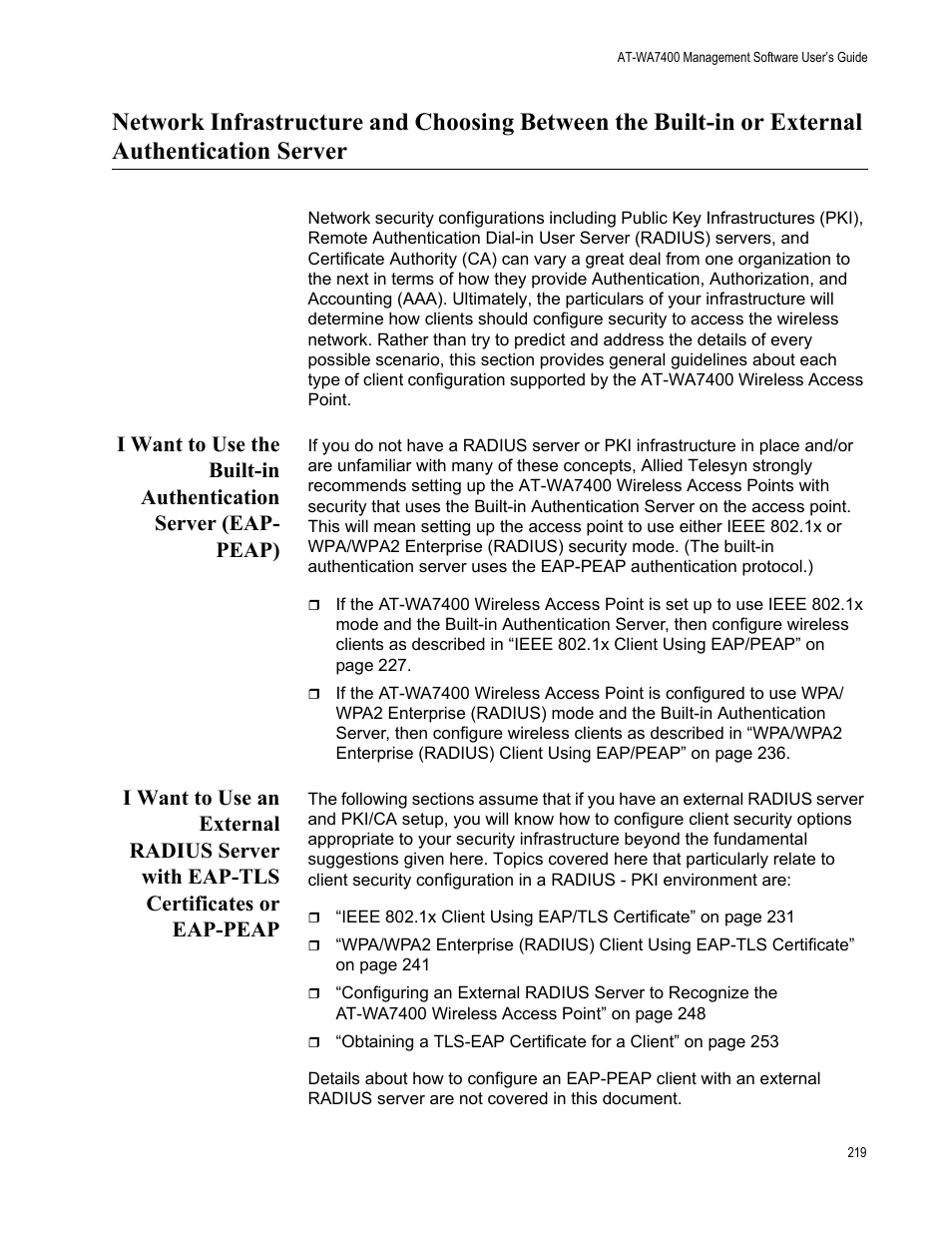 Allied Telesis AT-WA7400/NA User Manual | Page 219 / 362