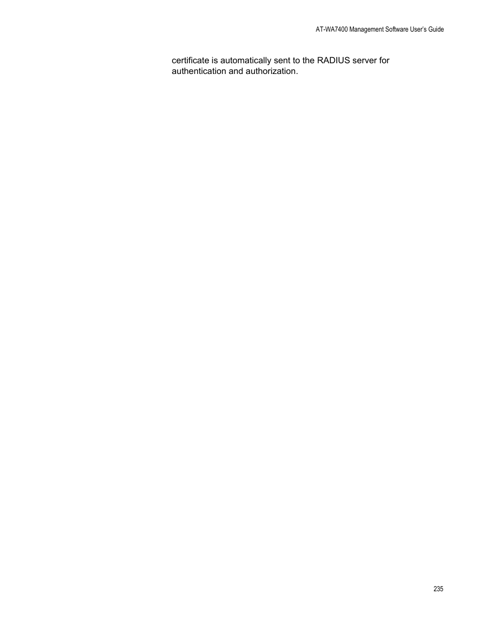 Allied Telesis AT-WA7400/NA User Manual | Page 235 / 362