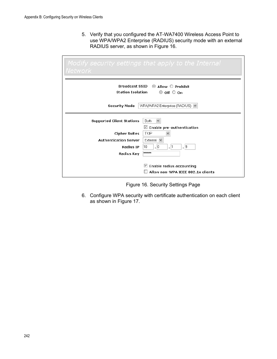 Allied Telesis AT-WA7400/NA User Manual | Page 242 / 362